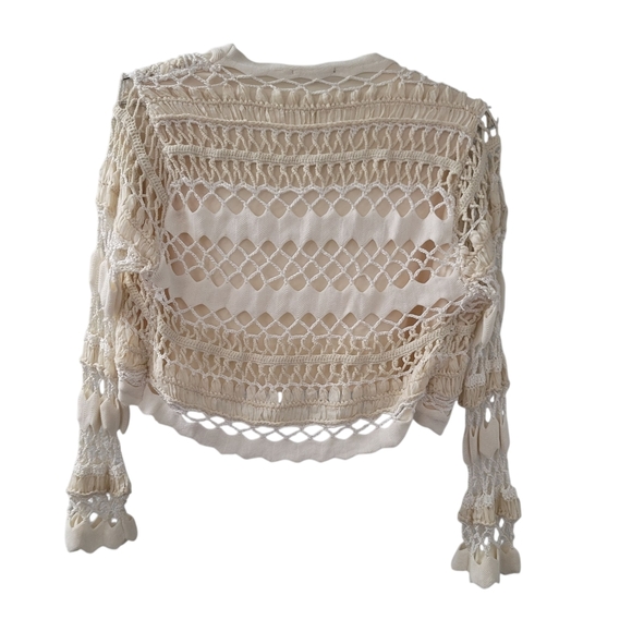 Gaby Eden Crochet Bolero Shrug Jacket Short - Picture 5 of 7